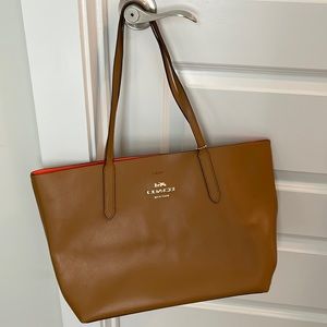 Tan Leather Coach Tote